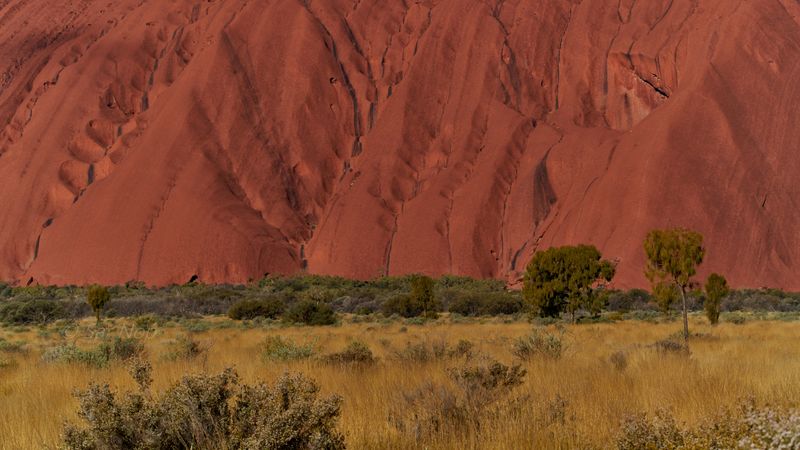 Sunset colour change on Uluru