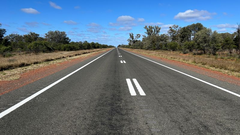 Longest straight line in NSW, between Bourke and Nyngan