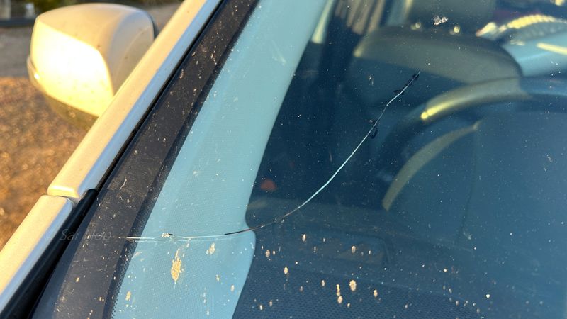Damage on the windscreen