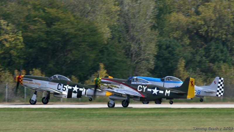 P-51 formation takeoff