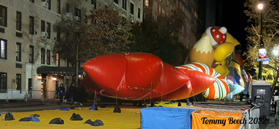 Macy's 2022 Thanksgiving Parade balloons sleeping before the big day in NYC