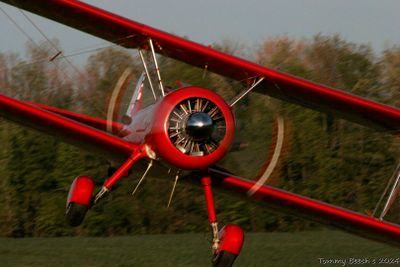 Stearman in low Sun