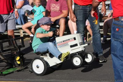 Determination abounds in the kids pedal tractor pull