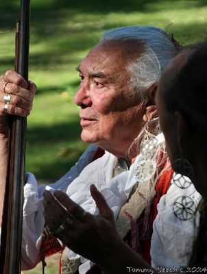 Native American telling stories of the past