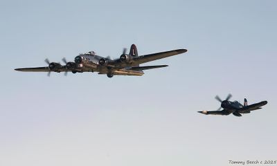 B-17 with Corsair