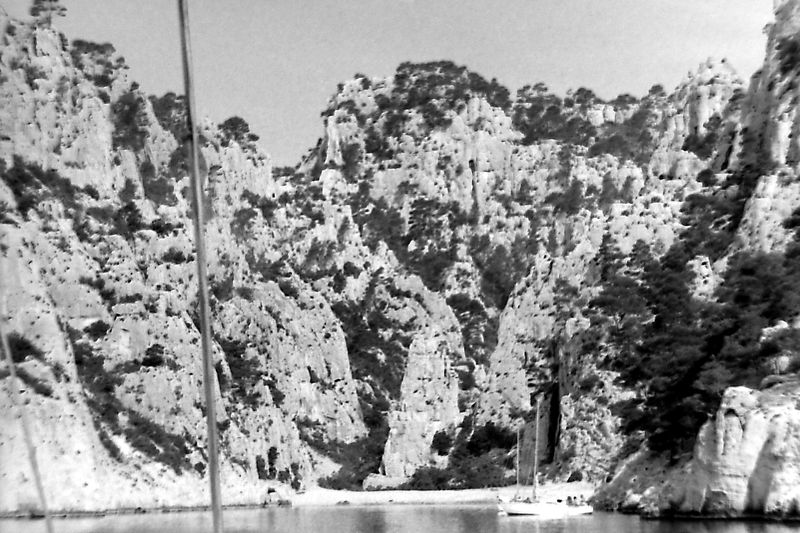 La calanque dEn Vau, vue du bateau