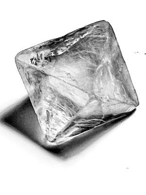 Cristal de silice octadrique 