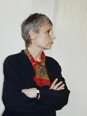 Danièle, au jour de son départ à la retraite