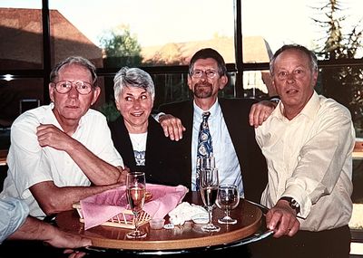 Hubert, Mimi, jmo, Christian, l’ancienne équipe reconstituée