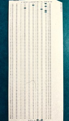 Exemple de carte perforée