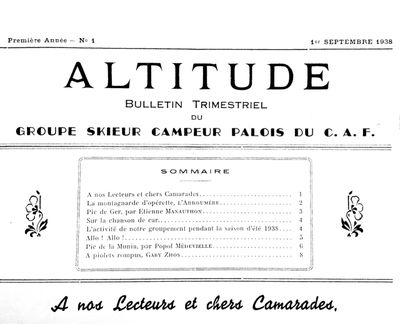 Altitude numro 1. 1938