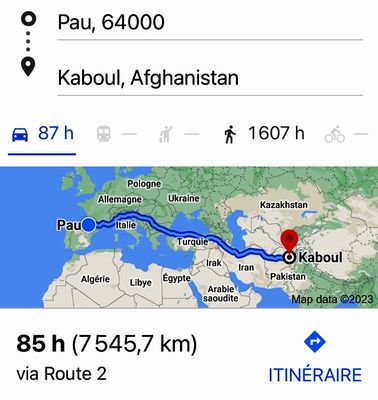 Pau-Kaboul, pour avoir une idée du parcours