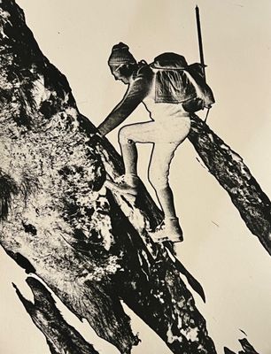 Jean-Louis à l'assaut de la crête de Moundelhs, contrefort du pic d'Ossau