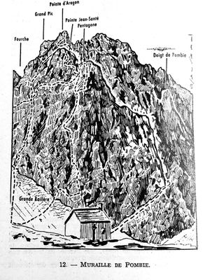 Muraille fe Pombie. Itinéraires en 1951.