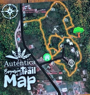 Bogarin Trails Map, Costa Rica