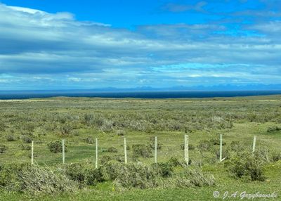 Tierra del Fuego and view of Magellan Straight