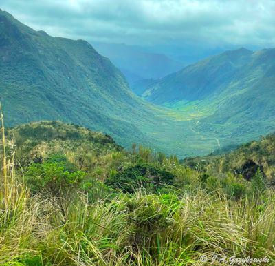 Cayambe-Coco Road looking down