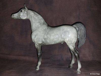 Breyer Proud Arabian stallion - halo dapple grey 1980s