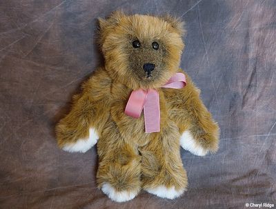 Plush jointed bear - artist unknown