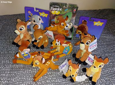 Disney Bambi bean bag plush toys, various