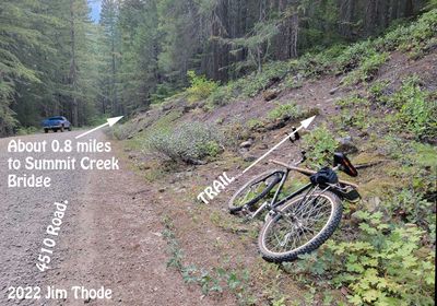 Unofficial Trailhead on 4510 Road