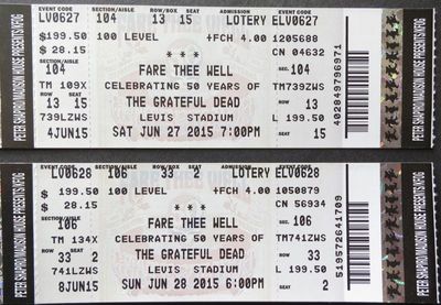 Grateful Dead 2015-06-27 & 28 50th Levis'