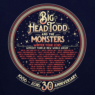 Big Head Todd and The Monsters 2016 30th Anniversary