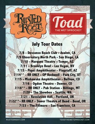 TOAD July 2016 Tour