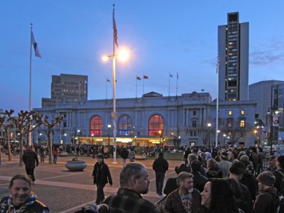 Queuing up to Bill Graham Civic Auditorium