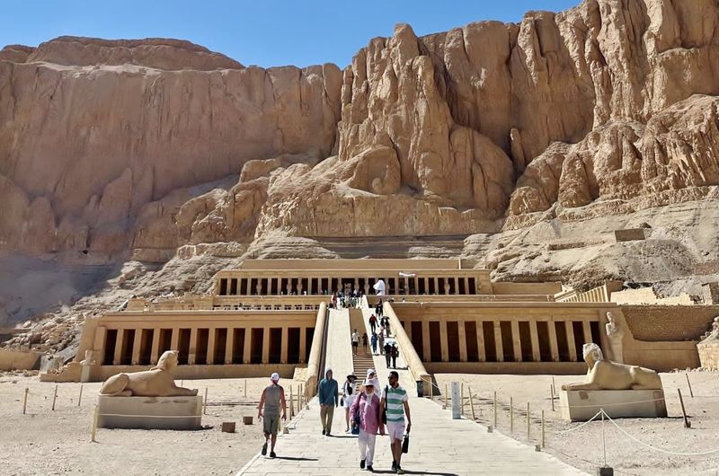 The mortuary temple of Hatshepsut.