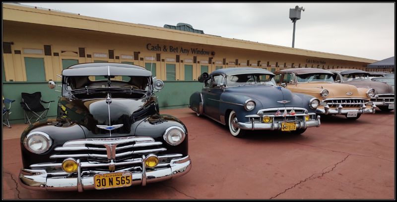 ROW OF CLASSIC CHEVYS