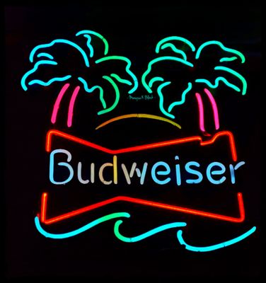 BUDWEISER PALMS NEON 