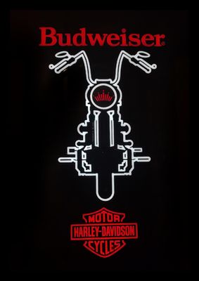 BUDWEISER HARLEY NEON