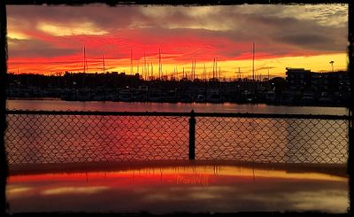 SUNSET MARINA REFLECTION