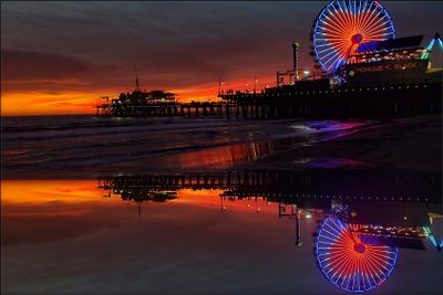 SANTA MONICA PIER REFLECTION$
