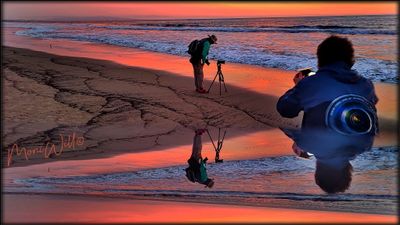SANTA MONICA SUNSET REFLECTIONS