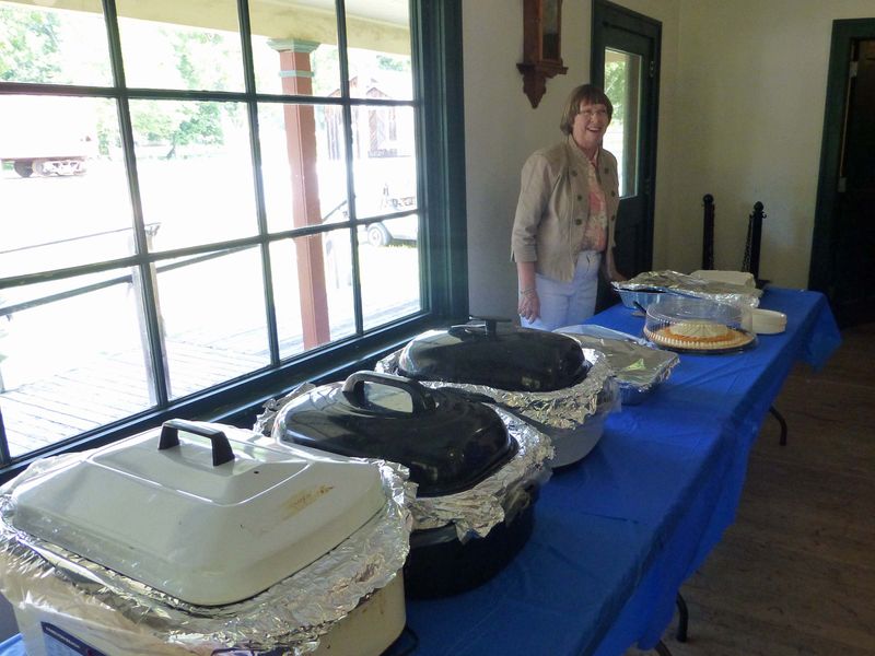 Susan serving Mas Bakery