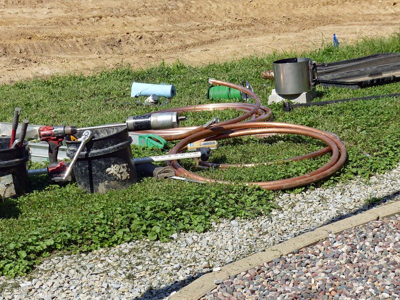 Our new water line and other tools etc