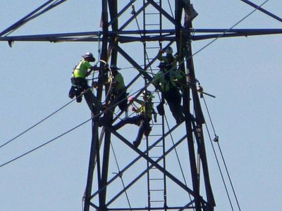 Workers close up