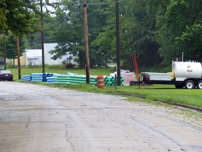 Stacks of water & sewer pipe