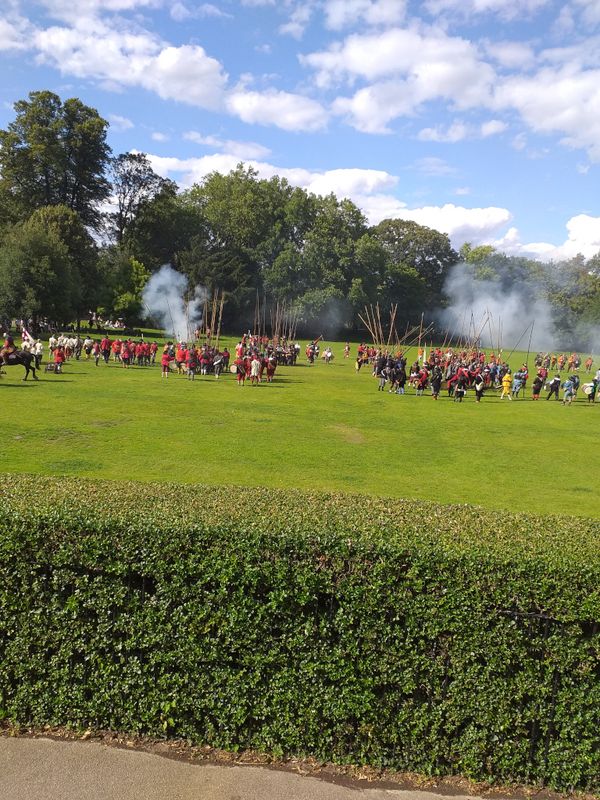 On Saturday the Royalist army narrowly won