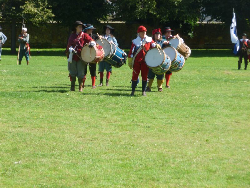 Drummers are used to convey instructions during battle