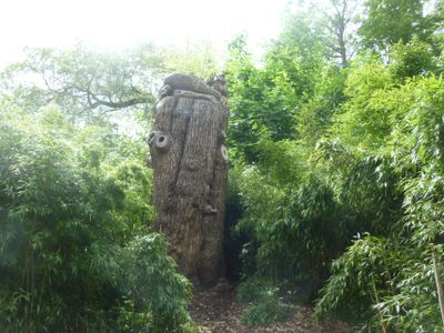 Dead tree carved as a monster