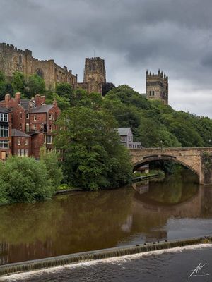 Durham castle, river look.