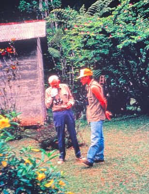 Mr Alexander F. Scutch & Mr Stefan Lithner at Mr Scutch estate at Los Cocingos, central Costa Rica