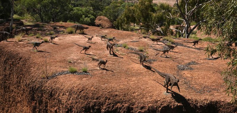 dinosaur sculptures