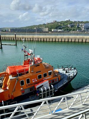 26th May 2025 - the lifeboat, with Dover castle in the background