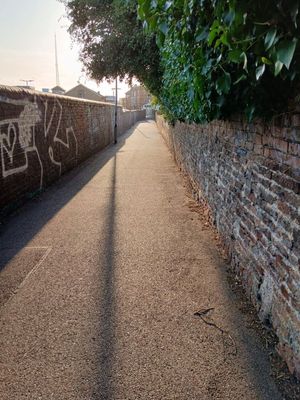 15th July 2025 - path leading to Canterbury train station