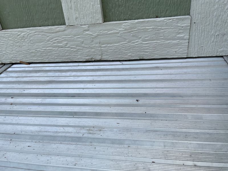 Front view of door with ramp underneath