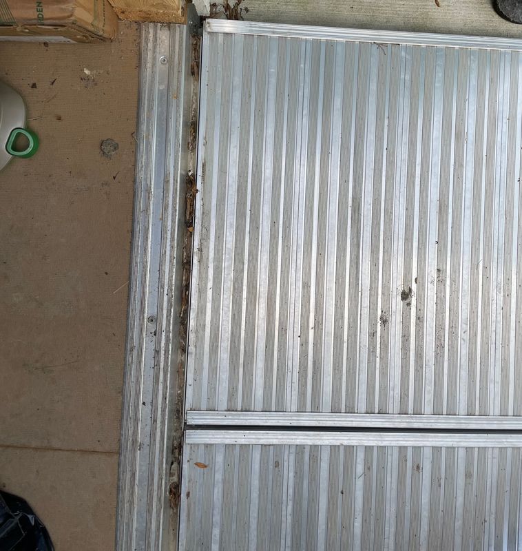 Top view of door - ramp junction with door open